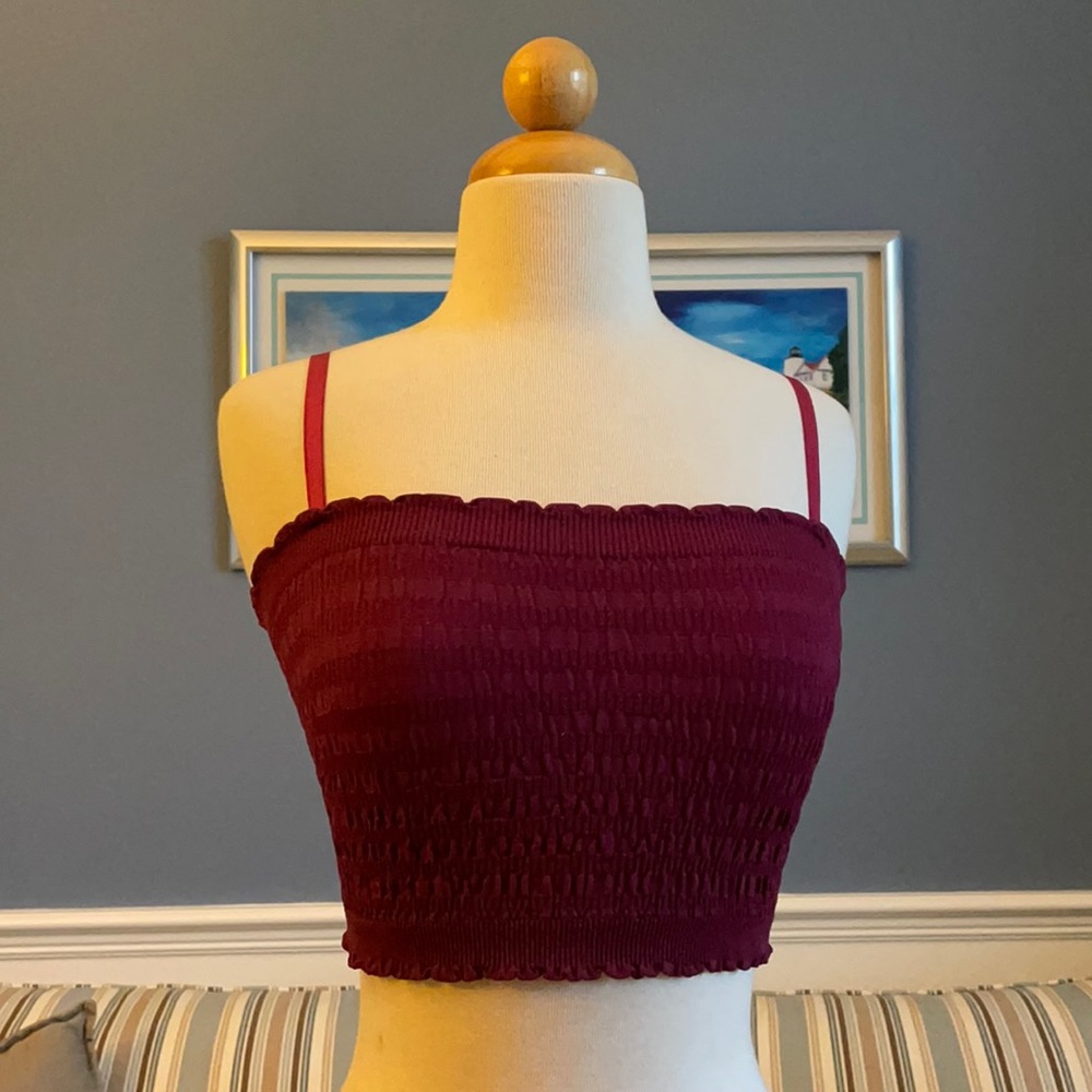 💜 5/$20 Ijak bandu crop top rank top red
